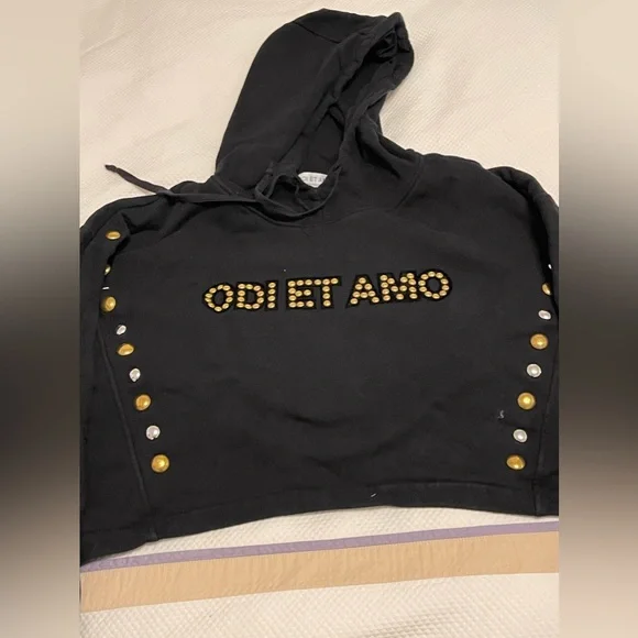 Odi Et Amo Logo Sweatshirt Cropped - Picture 5 of 6
